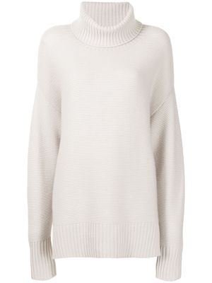 N.Peal roll-neck cashmere jumper - White