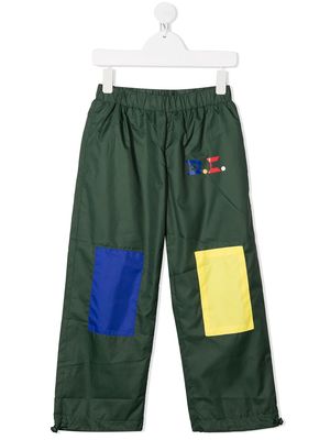 Bobo Choses colour block patch trousers - Green