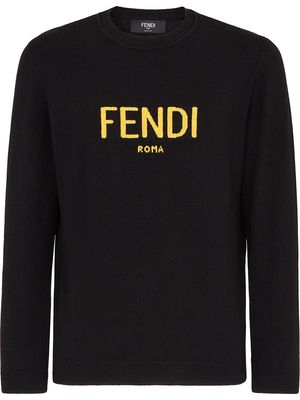 Fendi Fendi Roma crew neck jumper - Black