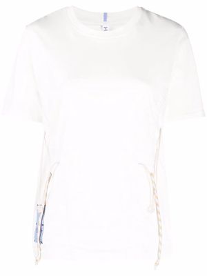 MCQ drawstring detail T-shirt - White
