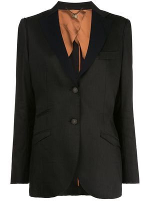 Maurizio Miri single-breasted wool jacket - Black