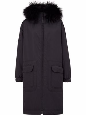 Fendi reversible hooded coat - Brown