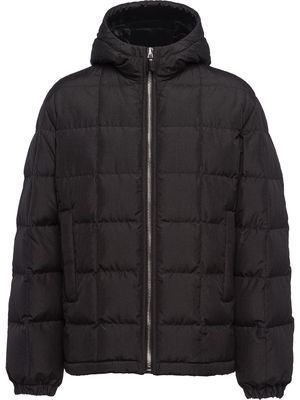 Prada quilted hooded puffer jacket - Grey