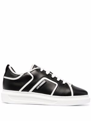 Les Hommes leather low-top sneakers - Black