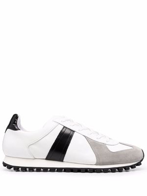 SANDRO panelled lace-up sneakers - White