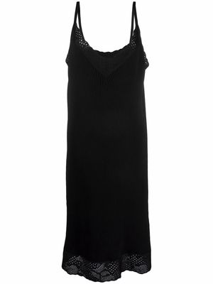 Balenciaga ribbed knit slip dress - Black