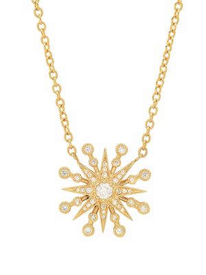 Colette 18kt yellow gold Starburst diamond pendant necklace
