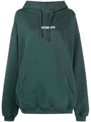 VETEMENTS exposed-label hoodie - Green