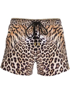 Camilla Call of the Cathedral swim shorts - Brown