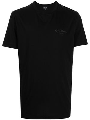 Giorgio Armani logo-print cotton T-shirt - Black
