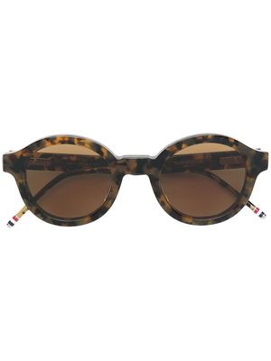 Thom Browne Eyewear Round Tokyo Tortoise Sunglasses