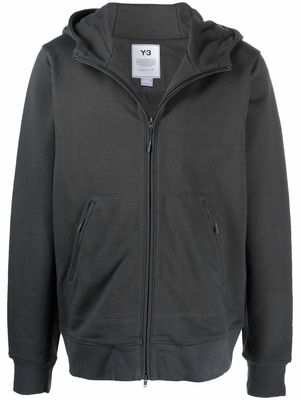 Y-3 zip-up cotton hoodie - Grey