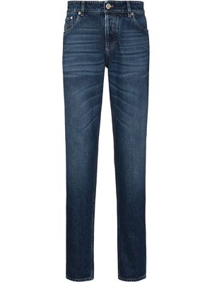 Brunello Cucinelli distressed mid-rise jeans - Blue