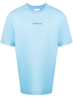 Off Duty Taking Time cotton T-shirt - Blue