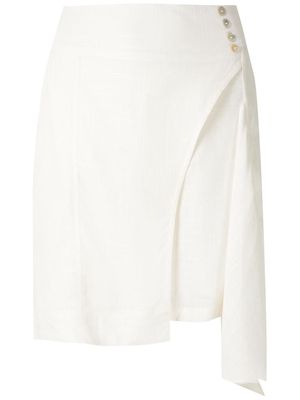 Olympiah Ylang asymmetric short skirt - White