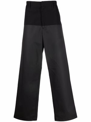 AMBUSH two-toned straight trousers - Black