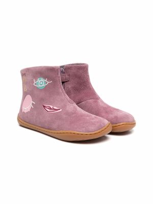Camper Kids TWS embroidered ankle boots - Pink