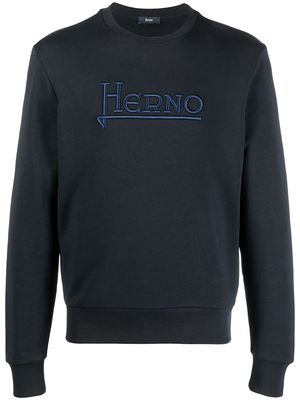 Herno logo-embroidered sweatshirt - Blue