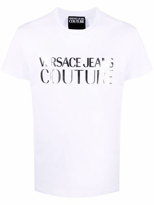 Versace Jeans Couture logo-patch cotton T-shirt - White