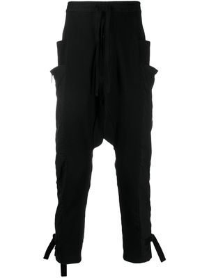 UNRAVEL PROJECT drop-crotch track pants - Black