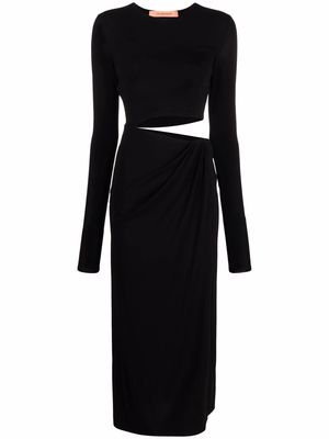 THE ANDAMANE Gia cut-out midi dress - Black