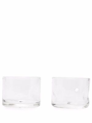 Off-White crumple small glass set - Neutrals