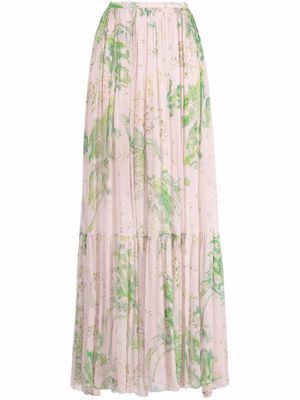 PINKO high-waisted floral-print skirt