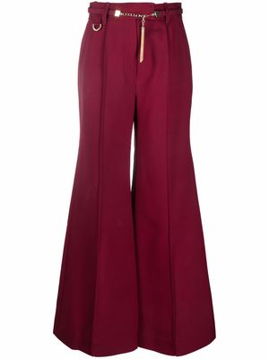 ZIMMERMANN chain-link detail flared trousers
