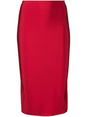 Herve L. Leroux high-waisted pencil skirt - Red
