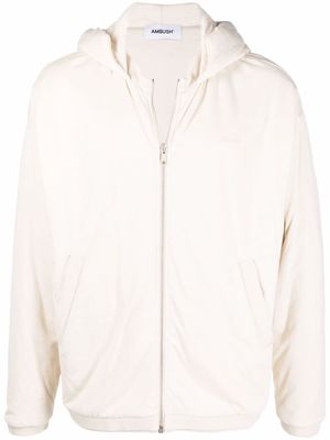 AMBUSH zipped-up hooded jacket - Neutrals
