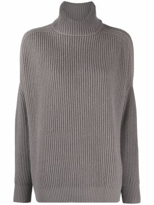 Avant Toi ribbed-knit rollneck sweater - Grey