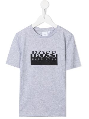 BOSS Kidswear logo-print cotton T-shirt - Grey