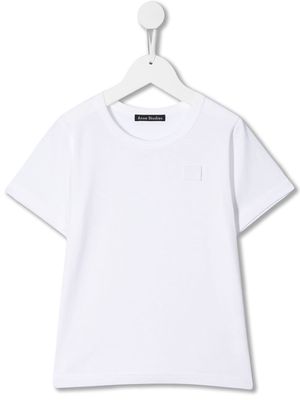 Acne Studios Kids face patch T-shirt - White