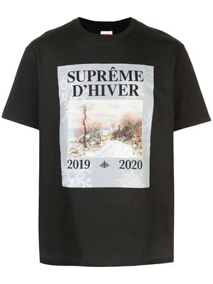 Supreme D'Hiver print T-shirt - Black