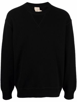 Ten C crew-neck knitted jumper - Black