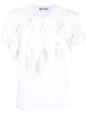 Maticevski appliqué-detail cotton T-Shirt - White