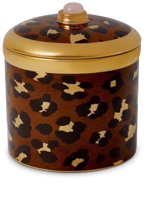 L'Objet leopard print candle - Brown