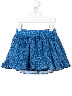 Knot ruffle detail skirt - Blue