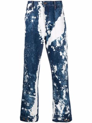 Palm Angels Galaxy dyed loose-fit jeans - Blue