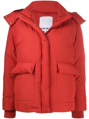 Kenzo hooded puffer jacket - Red