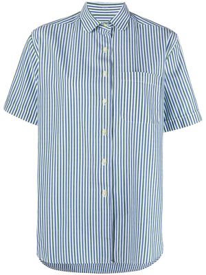Burberry Pre-Owned 1990s striped short-sleeved shirt - Blue