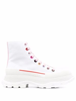 Alexander McQueen ankle lace-up sneakers - White