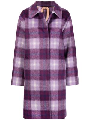 Nº21 button-front coat - Purple