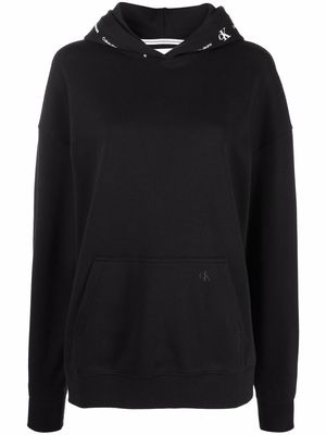 Calvin Klein Jeans logo-trim hoodie - Black