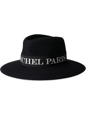 Maison Michel Charles logo trim hat - Black