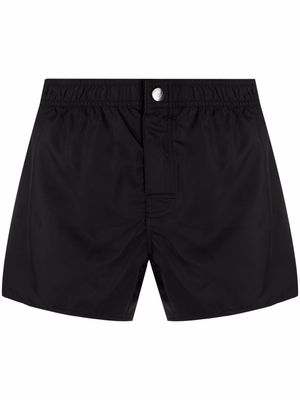 Emporio Armani side logo-tape swim shorts - Black