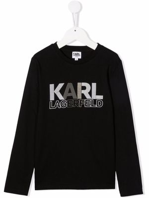 Karl Lagerfeld Kids logo-print organic cotton T-shirt - Black