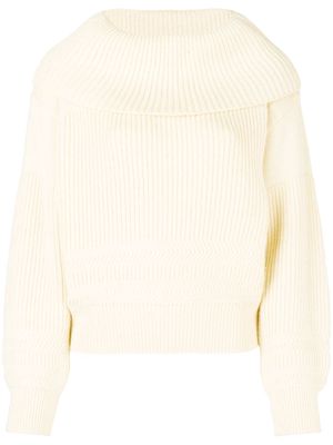 Issey Miyake Pre-Owned 80's cowl neck jumper - White