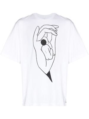 Lemaire graphic-print cotton T-shirt - White