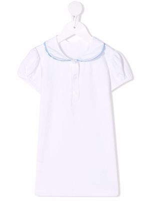 Siola contrast-trim cotton blouse - White